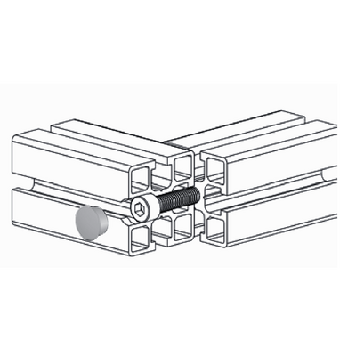 60-514-0 MODULAR SOLUTIONS ALUMINUM CAP<BR>8MM DIAMETER GRAY